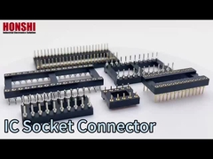 2.54 มม IC Socket Round หัวส่วนหญิง SMT ประเภท 6Pin 10Pin 28Pin ผ่าน 64Pin