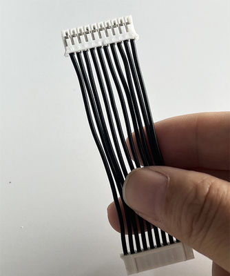 การประกอบสายไฟฟ้าสายสีดํา JST PH 2.0 10 Pin ชาย สาว สับปั๊ก
