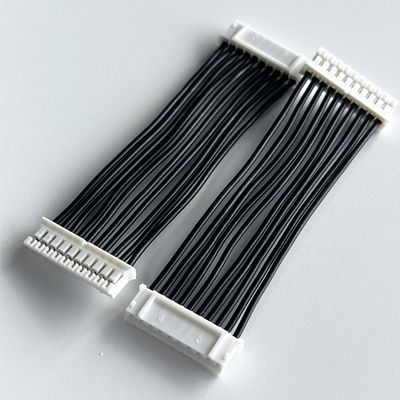 การประกอบสายไฟฟ้าสายสีดํา JST PH 2.0 10 Pin ชาย สาว สับปั๊ก
