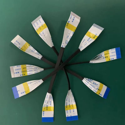 วัสดุประกอบความละเอียด PET 0.5mm Flat FFC Cable UL20624 80c 60v 20 Pin FPC Ribbon Cable