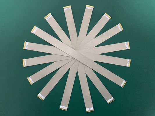 วัสดุประกอบความละเอียด PET 0.5mm Flat FFC Cable UL20624 80c 60v 20 Pin FPC Ribbon Cable