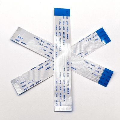 30 ปิน ป้องกัน FFC Cable Awm 20706 1.0mm 0.5mm Pitch Flat Flex Ribbon Cable