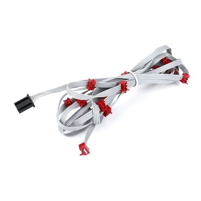 8 Pin 10 Pin Male Flat Cable Assembly IDC คาเบิ้ลริบบอนแดง เครื่องเชื่อม Micro Match