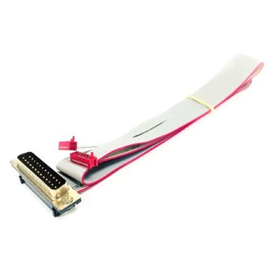 8 Pin 10 Pin Male Flat Cable Assembly IDC คาเบิ้ลริบบอนแดง เครื่องเชื่อม Micro Match