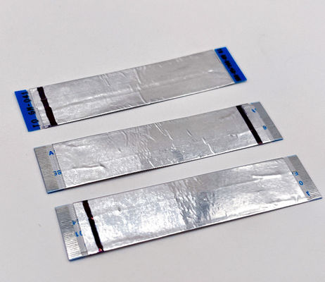 สายไฟฟ้าอิเล็กทรอนิกส์แบบราบยืดหยุ่น 8 ปิน Plated 1.25mm 10cm Ffc สายไฟฟ้า UL20624 80C 60V