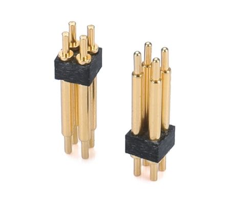1.27 มิลลิเมตร H3.8 มิลลิเมตร Pogo Pin Connector ทองแดง C6801 วัสดุ 12 Pin Connector ด้วยความแม่นยํา