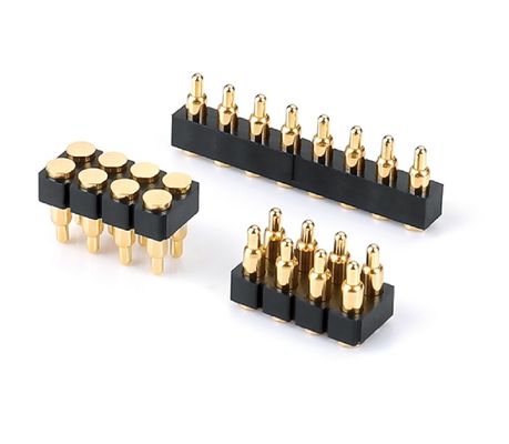1.27 มิลลิเมตร H3.8 มิลลิเมตร Pogo Pin Connector ทองแดง C6801 วัสดุ 12 Pin Connector ด้วยความแม่นยํา