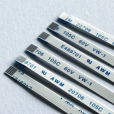 6 Pin FFC Flat Cable Custom Awm 20706 105c 60v Vw-1 0.5mm Pitch FFC FPC Cable คาเบล FPC