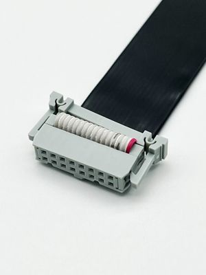 16 Pin IDC Flat PVC Ribbon Cable With 2.54mm Pitch Connector ความยาวที่กําหนดเอง