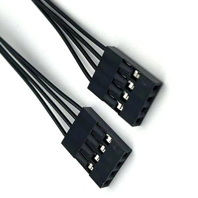 ความยาวที่กําหนดเอง สายไฟฟ้าสายพาน Dupont 4 Pin ไปยัง JST SH 1.0 4 Pin Connector