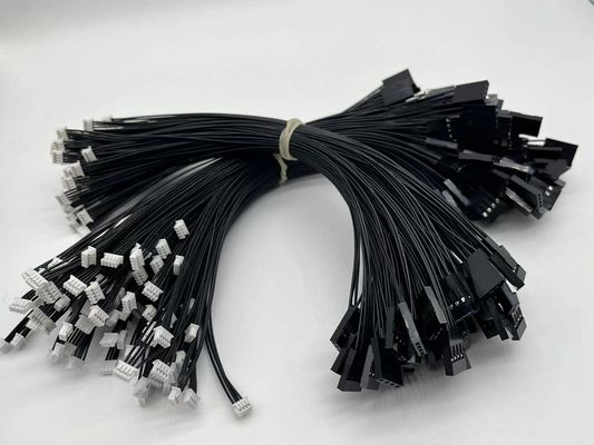 ความยาวที่กําหนดเอง สายไฟฟ้าสายพาน Dupont 4 Pin ไปยัง JST SH 1.0 4 Pin Connector