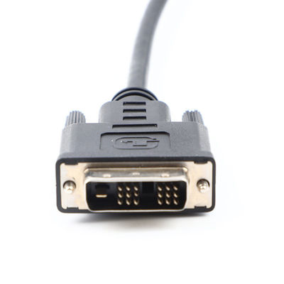 DVI 18 1 ชายต่อชาย HD การประกอบสายเคเบิล OD6.0 สําหรับ HDTV UL20276 30Awg