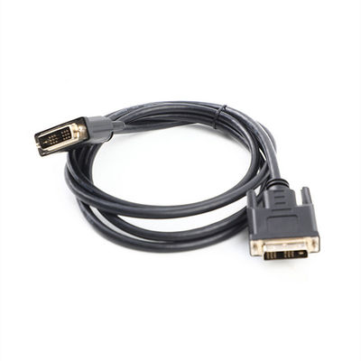 DVI 18 1 ชายต่อชาย HD การประกอบสายเคเบิล OD6.0 สําหรับ HDTV UL20276 30Awg
