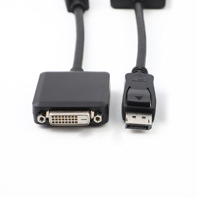 DP เพศชายไป DVI เพศหญิงแอดป์เตอร์เคเบิล 200 มม ทอง Palted สําหรับ PC TV การเชื่อมต่ออิเล็กทรอนิกส์