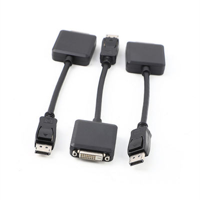 DP เพศชายไป DVI เพศหญิงแอดป์เตอร์เคเบิล 200 มม ทอง Palted สําหรับ PC TV การเชื่อมต่ออิเล็กทรอนิกส์