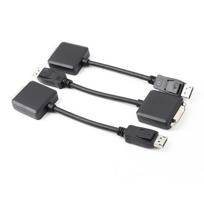 DP เพศชายไป DVI เพศหญิงแอดป์เตอร์เคเบิล 200 มม ทอง Palted สําหรับ PC TV การเชื่อมต่ออิเล็กทรอนิกส์