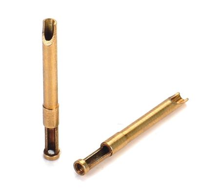 ทองคํา Plating ทองแดง CNC เครื่องแปรรูป Pin ความแม่นยําสูงพีนทองแดง Connector