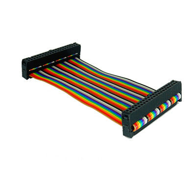 ประกอบ 2.54mm 12 Pin Ribbon Cable IDC Socket UL2651 28AWG แผนงานสายเรียบ