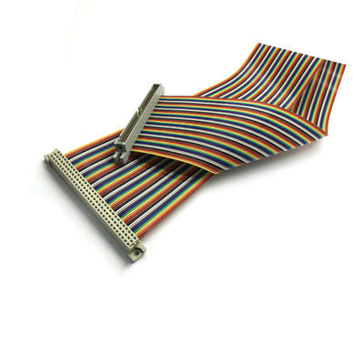 ประกอบ 2.54mm 12 Pin Ribbon Cable IDC Socket UL2651 28AWG แผนงานสายเรียบ