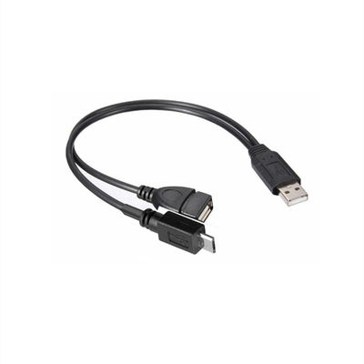 USB 2.0 Splitter A Male To Female Micro B USB C C Cable ทองเคลือบสําหรับโทรศัพท์มือถือ