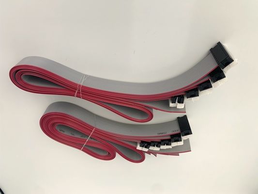 DIP Plug สีเทา แคลนเคเบิลการประกอบ 16 pin สายเทียม UL2651 28awg 2.54mm Pitch