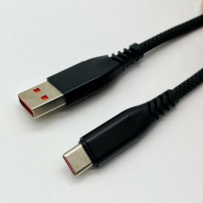 1m Black USB Molded Cable Assembly UL2725 28Awg สําหรับการสync และการชาร์จข้อมูลอย่างรวดเร็ว