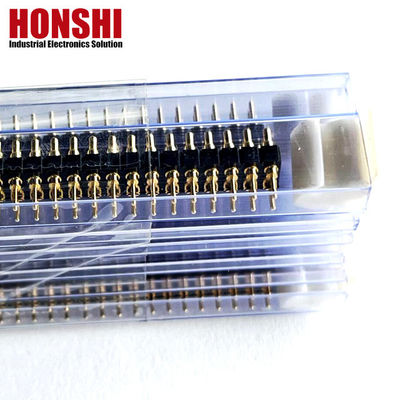ผู้หญิง Pogo Pin Connector 6P ทอง Plated H2.5 Dip ประเภททองแดง ติดต่อสําหรับ PCB ไฮคอเรนต์