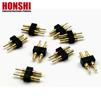 ผู้หญิง Pogo Pin Connector 6P ทอง Plated H2.5 Dip ประเภททองแดง ติดต่อสําหรับ PCB ไฮคอเรนต์