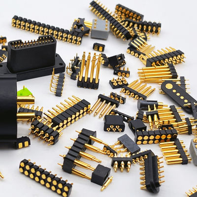 ผู้หญิง Pogo Pin Connector 6P ทอง Plated H2.5 Dip ประเภททองแดง ติดต่อสําหรับ PCB ไฮคอเรนต์