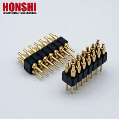 ผู้หญิง Pogo Pin Connector 6P ทอง Plated H2.5 Dip ประเภททองแดง ติดต่อสําหรับ PCB ไฮคอเรนต์