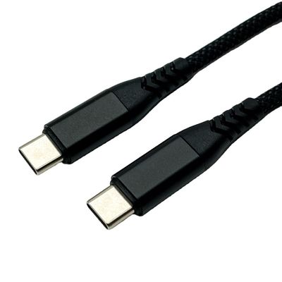สีดํา UL2725 สาย USB แบบ C USB 2.0 ตัวเชื่อมเพศชายที่มีทอง