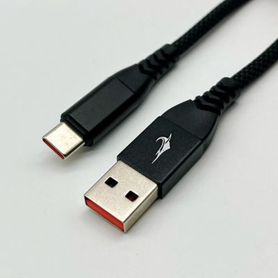 สีดํา UL2725 สาย USB แบบ C USB 2.0 ตัวเชื่อมเพศชายที่มีทอง
