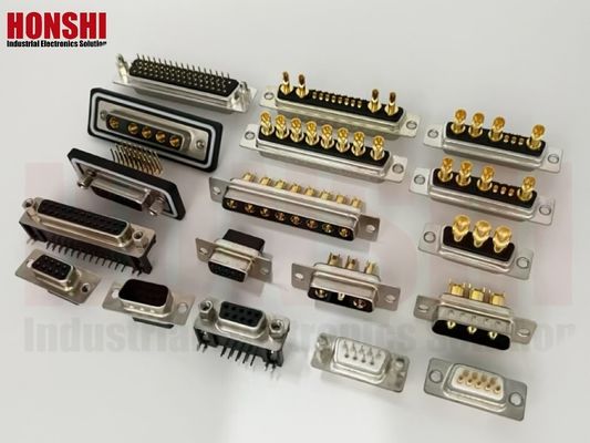3V3 30A สายเชื่อมชนิดเพศชาย D Sub Connector ด้วยวัสดุติดต่อทองแดง