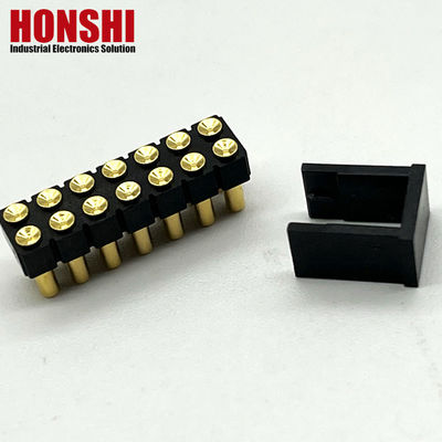 2.54mm ไฮคอร์นต์ โปโก้ พิน คอนเนคเตอร์ หญิง 2x7P ทอง H2.5 SMT ประเภทสําหรับ PCB
