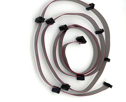 Custom 6 Pin - 64P IDC Flat Cable Assembly 2.54 มิลลิเมตร สายเทียมทับทิม