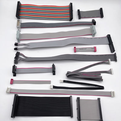 Custom 6 Pin - 64P IDC Flat Cable Assembly 2.54 มิลลิเมตร สายเทียมทับทิม