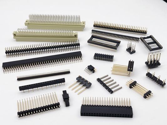 2.54 มม PCB สองแถว H3.0 มม 7.4 มม สายตรงทองแดง เครื่องหมุนสอดหัวหญิง
