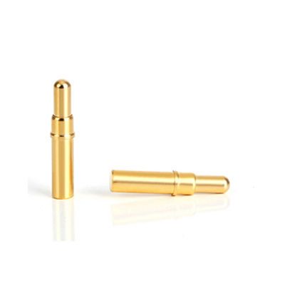 10.65 มิลลิเมตร ทองแดง สปริงที่บรรทุกสปริง SMT ประเภททองคํา Plated Pogo Pin สําหรับการเชื่อมต่ออุณหภูมิ