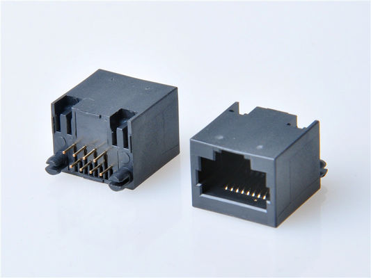8p8c RJ45 Jack Connector PCB Mount สําหรับเครือข่าย Socket อินเตอร์เน็ต โมดูลารีสลัดทองแดง