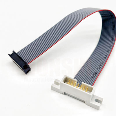 อิเล็กทรอนิกส์แบนเคเบิล 2.54 มม Pitch IDC แบนริบบอนเคเบิล Connector สีที่กําหนดเอง