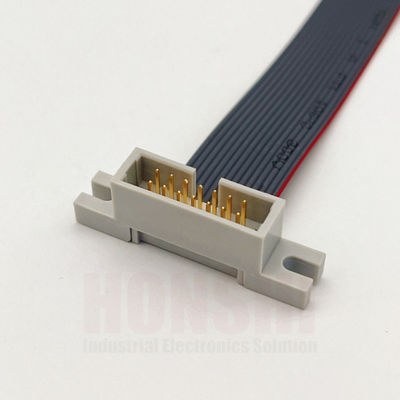 อิเล็กทรอนิกส์แบนเคเบิล 2.54 มม Pitch IDC แบนริบบอนเคเบิล Connector สีที่กําหนดเอง