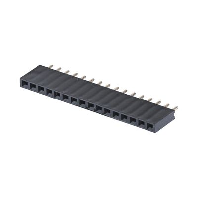 ตําแหน่งเดียว 180 องศา 40P ผู้หญิง Connector หัว 2.54 มิลลิเมตร Pitch 8.5 มิลลิเมตร ความสูงพลาสติก