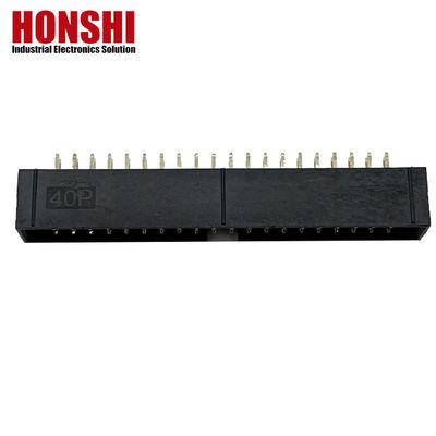 2.54mm Box Header Connector H8.8 40P เครื่องเชื่อมไฟฟ้าสองแถวทอง