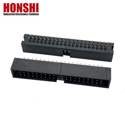 2.54mm Box Header Connector H8.8 40P เครื่องเชื่อมไฟฟ้าสองแถวทอง