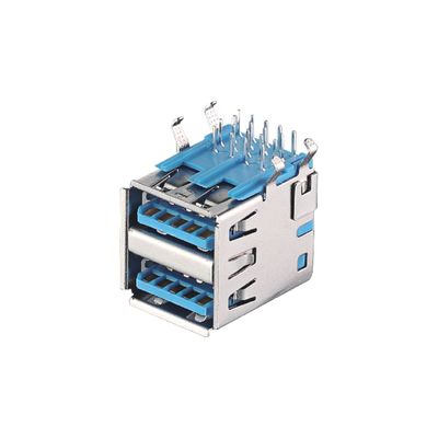 USB 2.0 / 3.0 แจ็ค A ประเภท ชาย พล็อก Connector ทองแดง / โฟสฟอร์ ทองแดง วัสดุติดต่อ