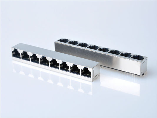 8p8c RJ45 Ethernet Connector 1x1 Port หญิง RJ45 แจ็ค ไม่มีแม่เหล็ก