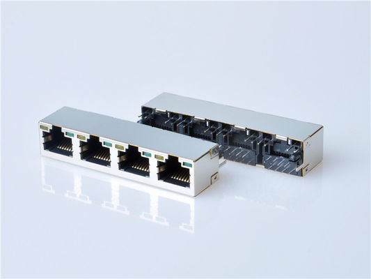 8p8c RJ45 Ethernet Connector 1x1 Port หญิง RJ45 แจ็ค ไม่มีแม่เหล็ก