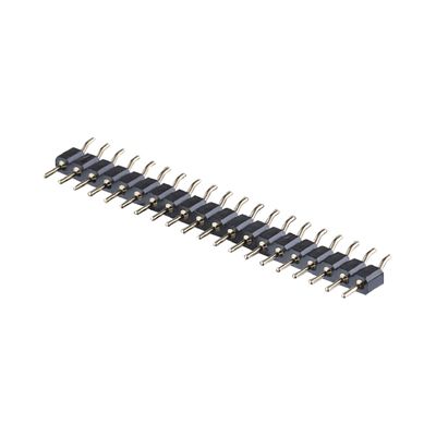 2.54mm เครื่องแปรรูป Pin Header มุมขวา SMT SMD PCB Single Row Header Connector