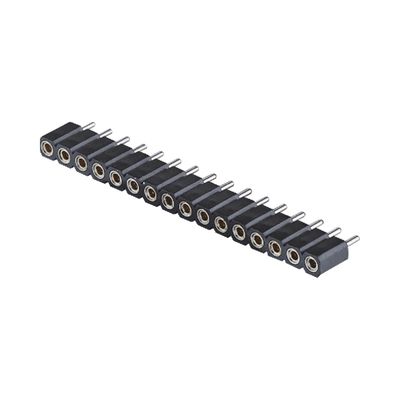 2.54mm เครื่องหมุน หัวหญิงมุมขวา SMT SMD แถวเดียว 1-40Pin PCB Connector