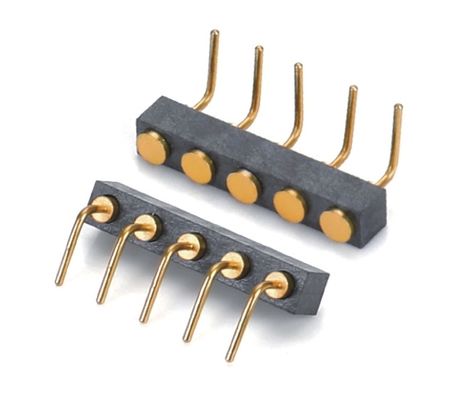 ปรับแต่ง 2.54mm Pitch Spring Loaded Pogo Pin Connector Dip Type หัวหน้าหญิง 10 ปิน